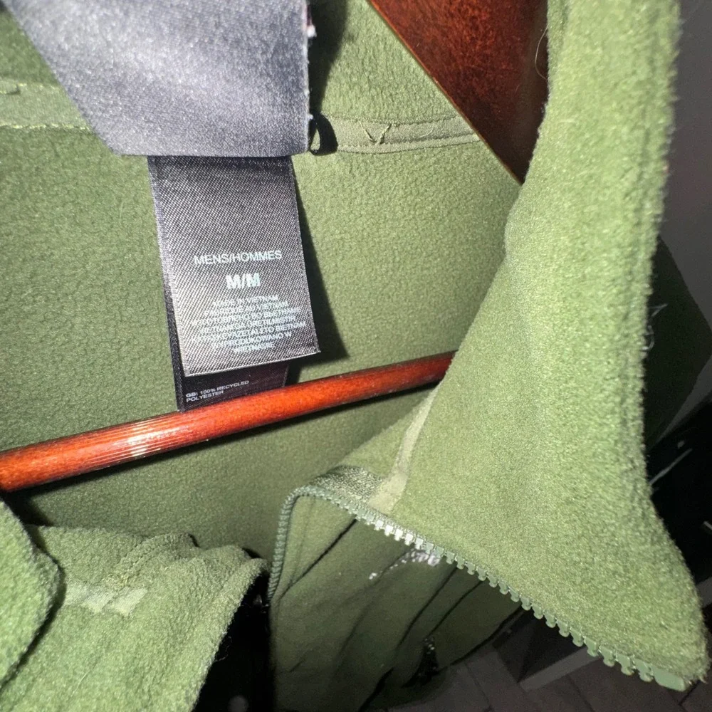 The North Face TKA Glacier Full-Zip Fleece Mens M Green A9DQ Excellent‎ Zip-In